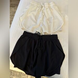 Buff Bunny Compression Lined Athletic Shorts Women's Small Black & White